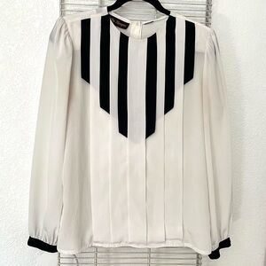 Kelly Harper Tuxedo Style Long Sleeve Blouse